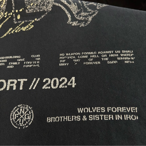 Darc Sport Wolves Club Shirt Mens Large Black Limited 1582 Of 2000 Big W Back - Picture 11 of 14